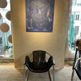 Pair of Orbita leather armchairs by Duncan & Dave Dickinson