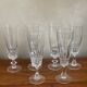 6 Arques crystal champagne glasses
