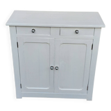 Buffet parisien 2 portes en bois peint en blanc, 1940