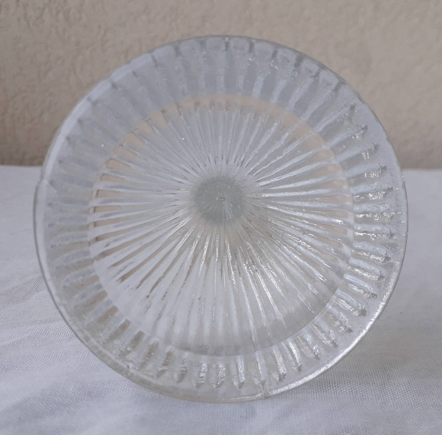 Paire de bougeoirs verre