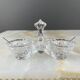 Double crystal salt cellar by Baccarat, model with cut decoration, 20th century.