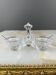 Salière double en cristal de Baccarat, modèle à décor taillé, XXe Siècle