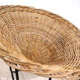 Set of 2 wicker pod chairs from the 60s