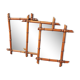 3 Anciens Miroirs en Faux Bambou