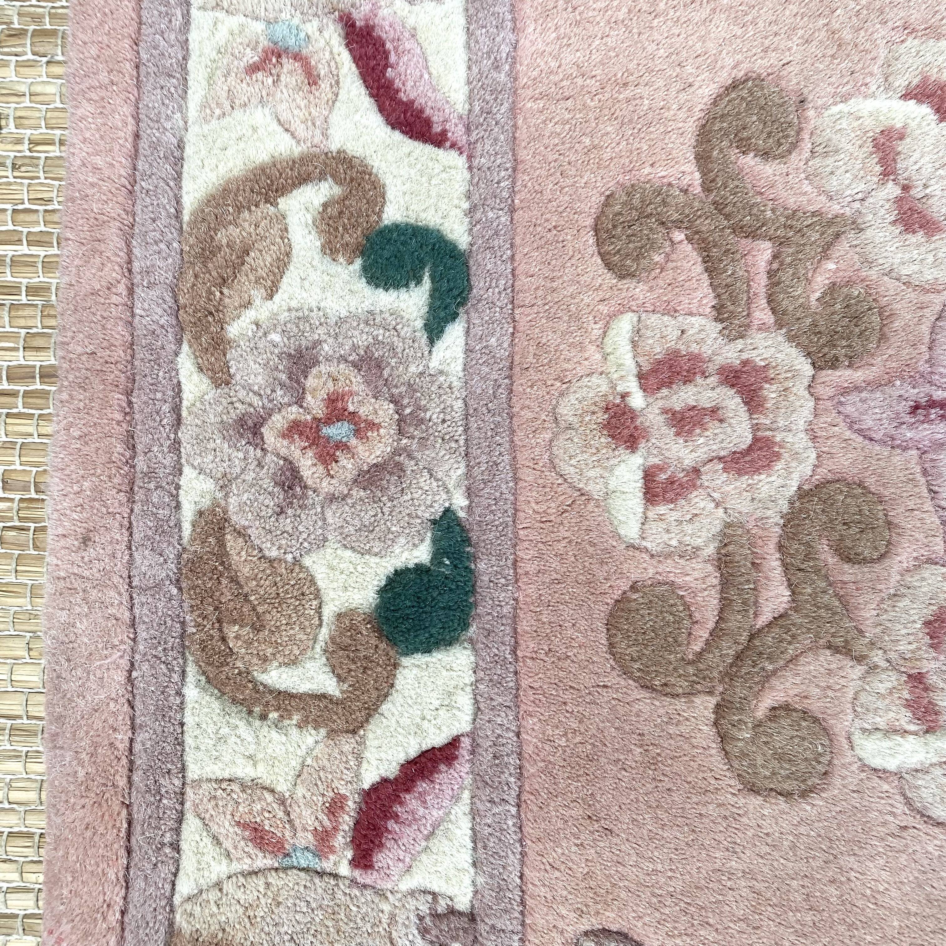 Vintage Chinese wool rug 60X92