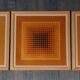 Vintage Optical Art Triptych - Vasarely Style - Frame 30x30cm