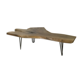 Coffee table brutalist tripod feet pin