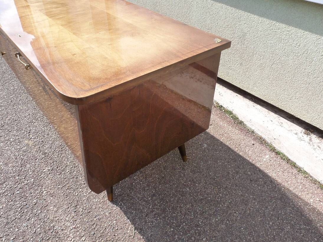 Small vintage sideboard + 2 bedside table - wood compass leg