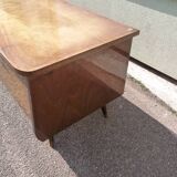 Small vintage sideboard + 2 bedside table - wood compass leg