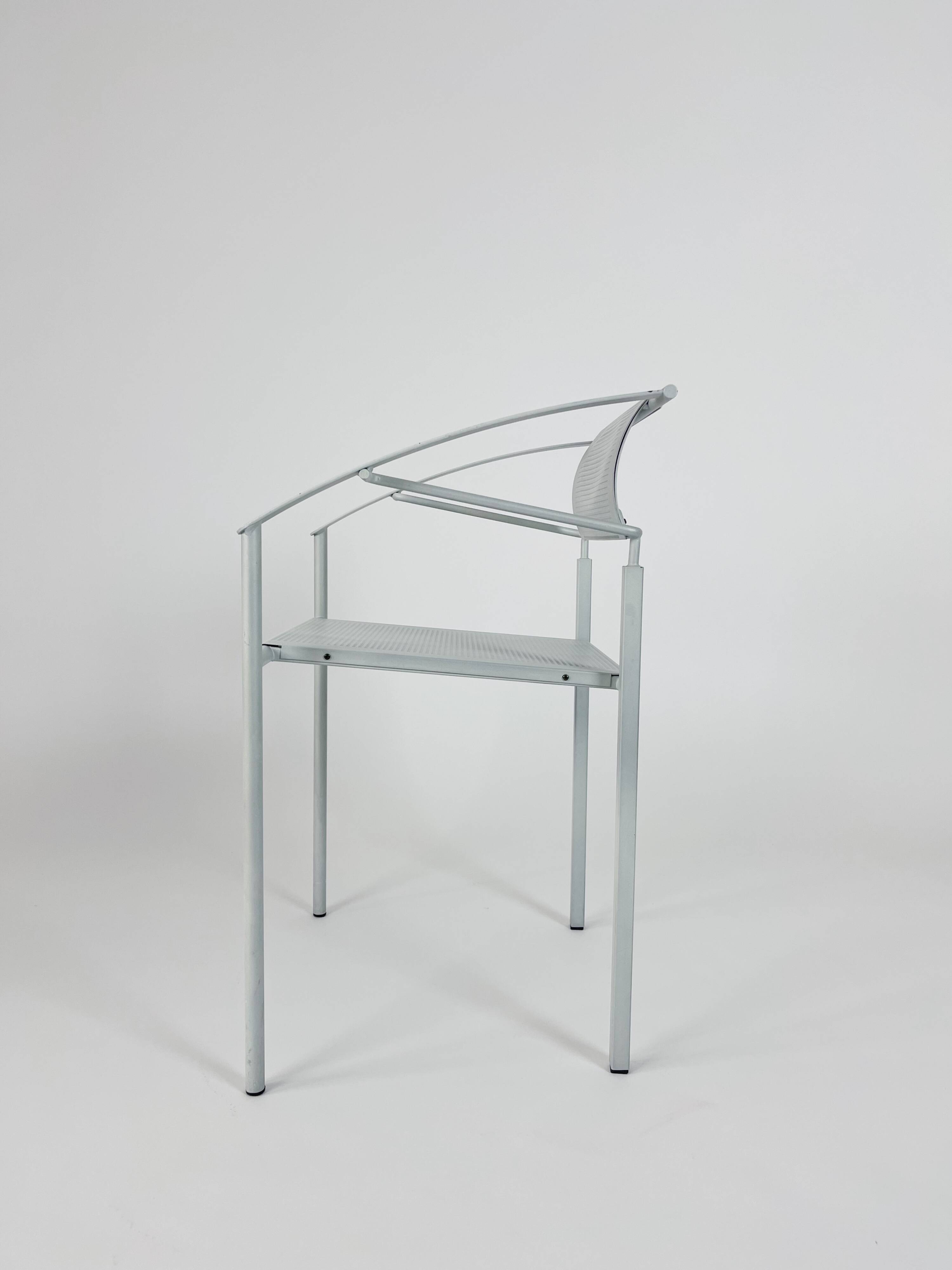 Fauteuils vintage en métal 'Carrè VI' par Fly Line Italie années 1990