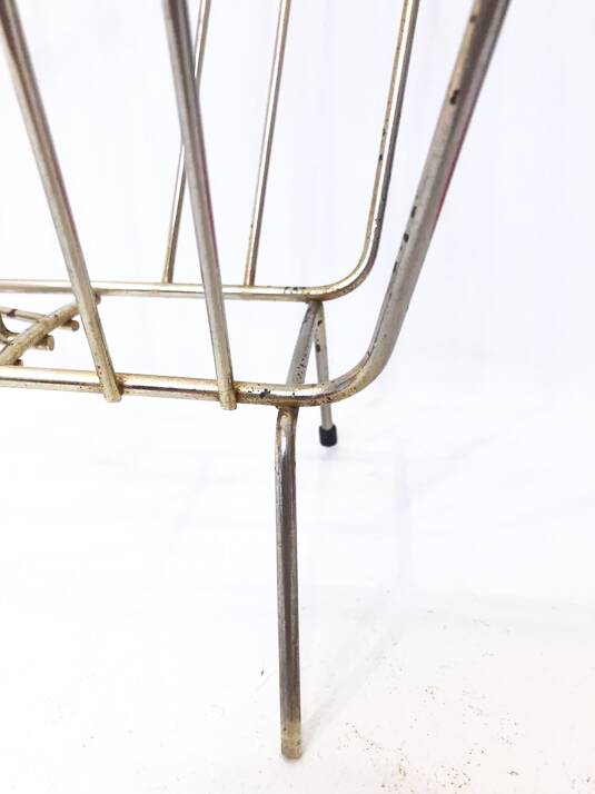 Vintage gold magazine rack, 1970