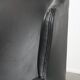 Black cowhide leather Chesterfield wingback chair in English style