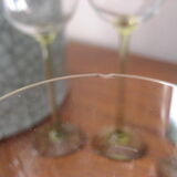 6 verres à liqueur sur pied Ouraline