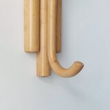 Porte-manteaux muraux vintage en bambou du milieu du siècle