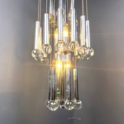Lustre cascade chromé vintage, années 1970