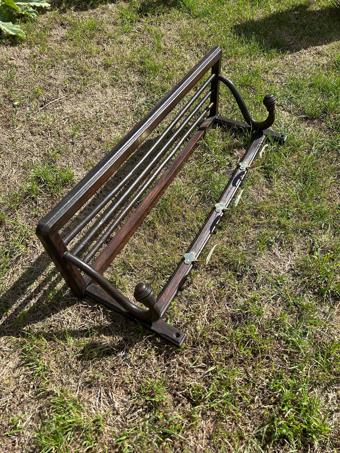 Vintage 1940s bistro wall coat rack