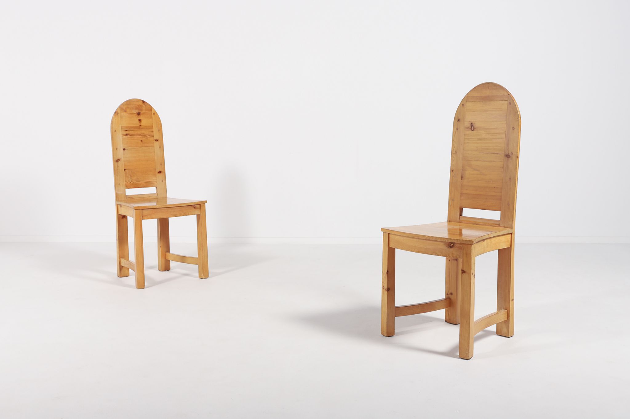 Set of 6 Swedish solid pine chairs by Sven Larsson Möbelshop