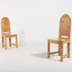 Set of 6 Swedish solid pine chairs by Sven Larsson Möbelshop