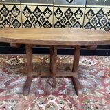 Oak winegrower's target coffee table