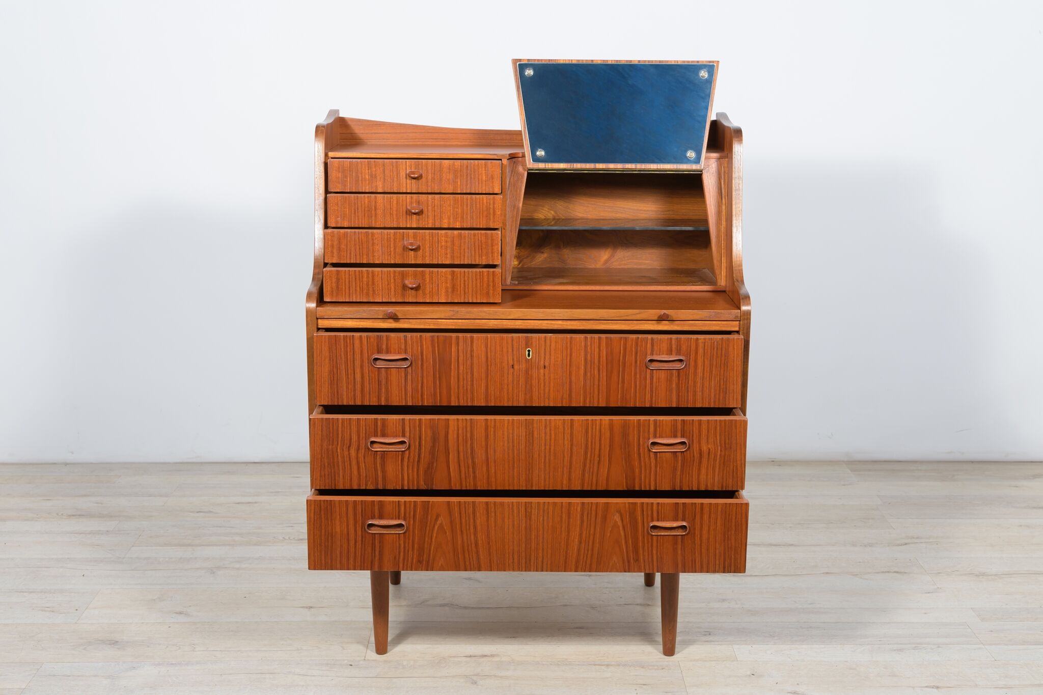 Mid-century teak dresser with dressing table, 1960s