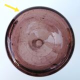 Bottle / decanter in biot bubbled glass