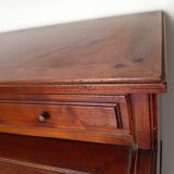 Antique wooden drop-leaf secretary, Louis XVI style.
