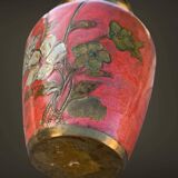Cloisonné enamel vase with floral decoration from India
