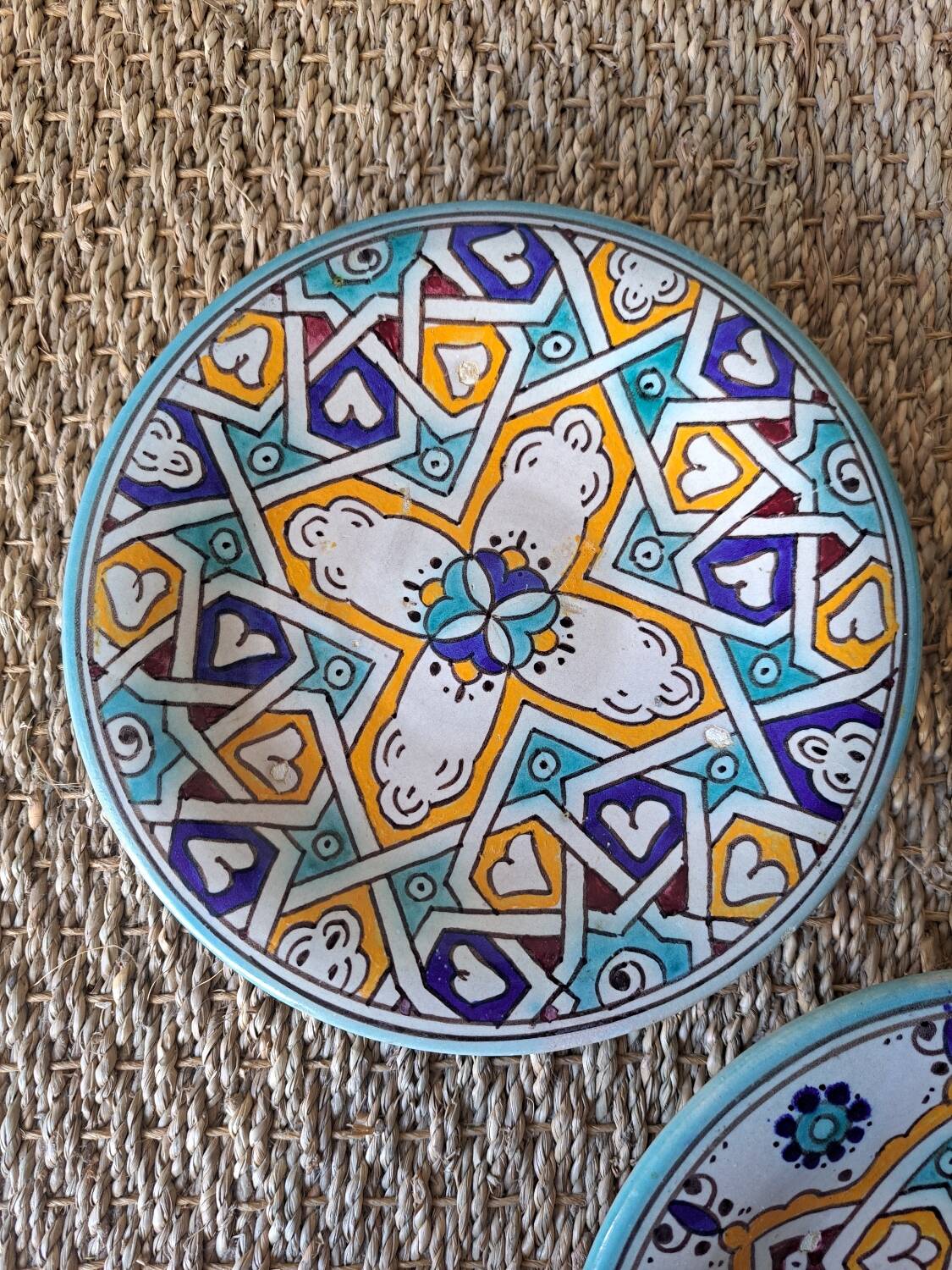 3 vintage oriental plates