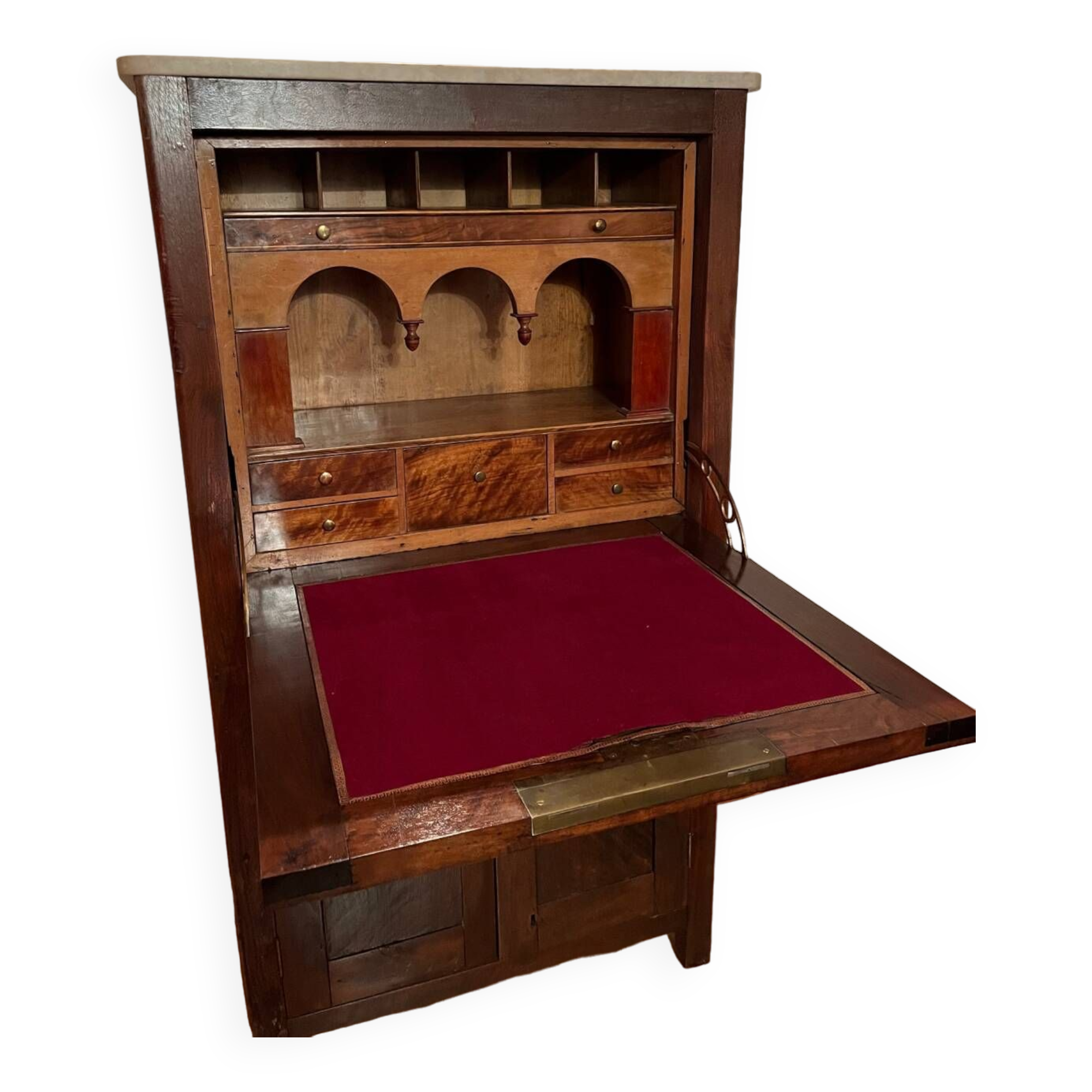 Antique drop-leaf secretary