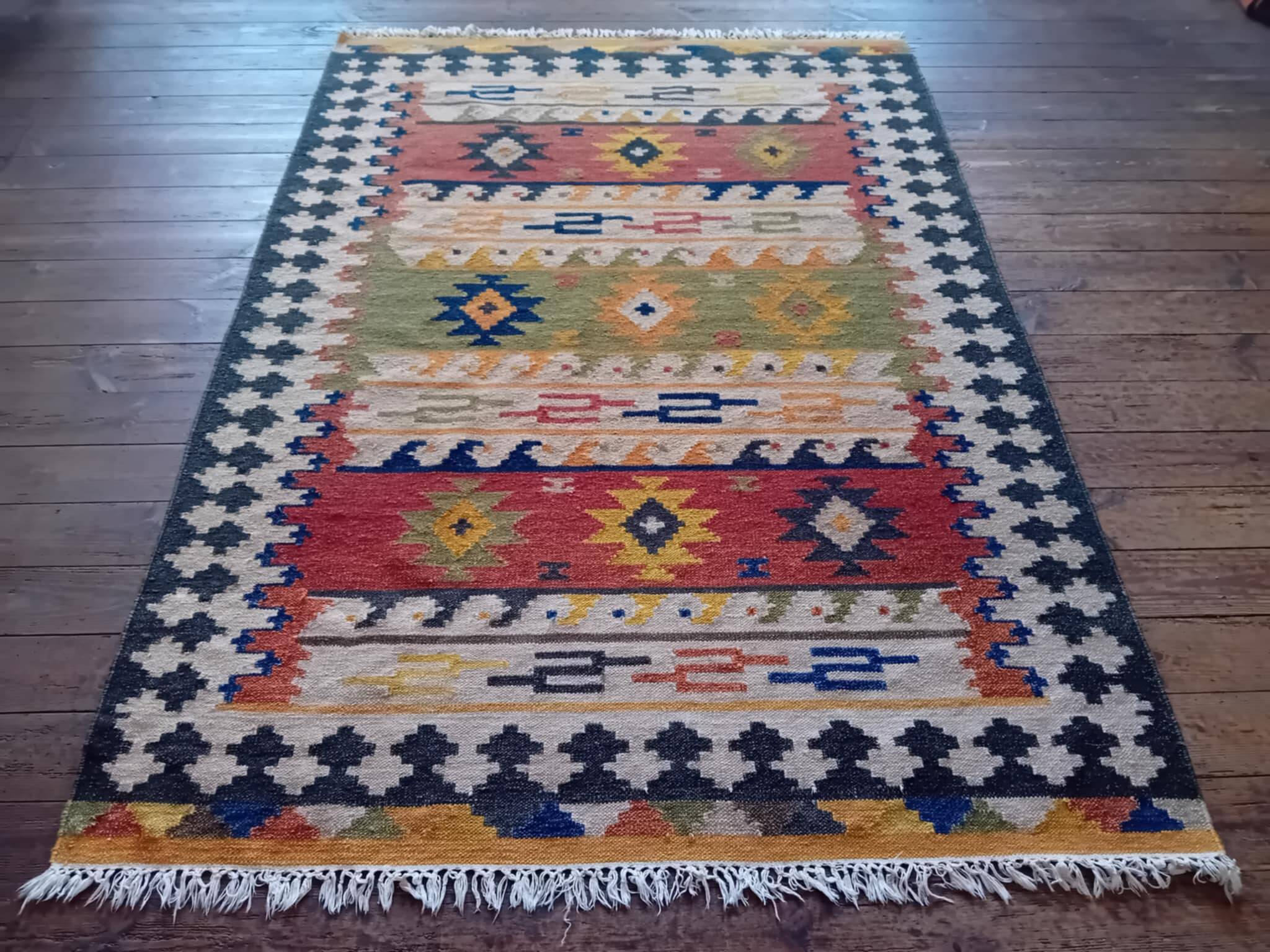 Handmade Indian Kilim Sivas 200x140cm