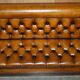 Pair of Victorian Chesterfield pub benches in leather.