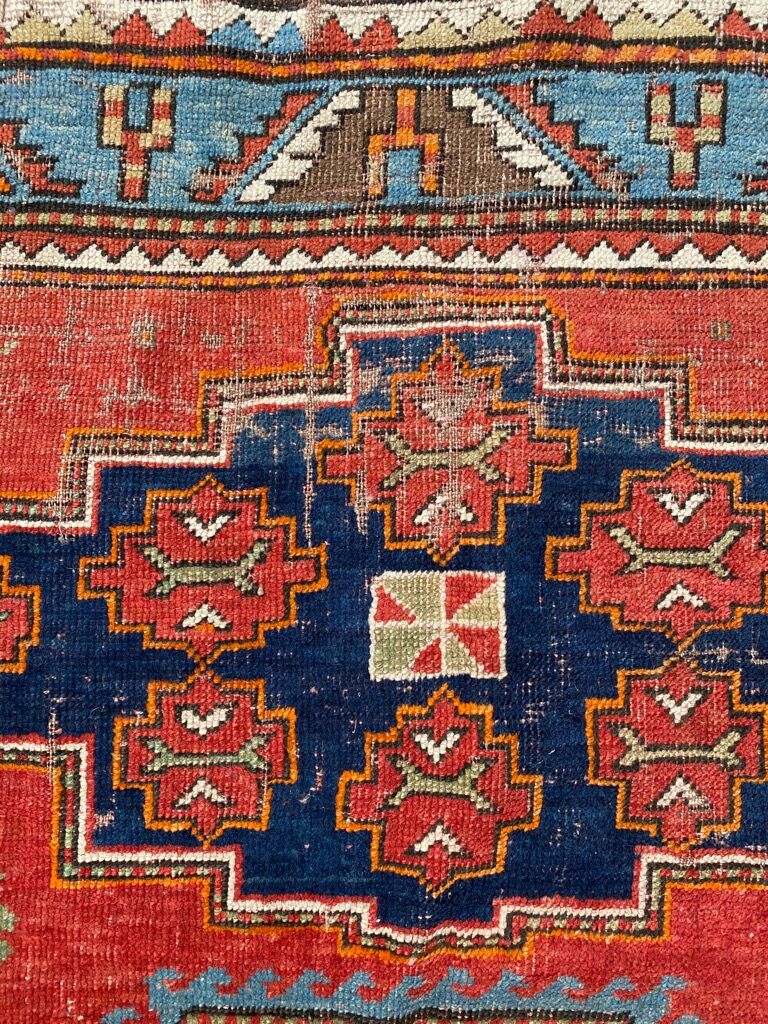 Kazak ancient Caucasian carpet 152x195 cm