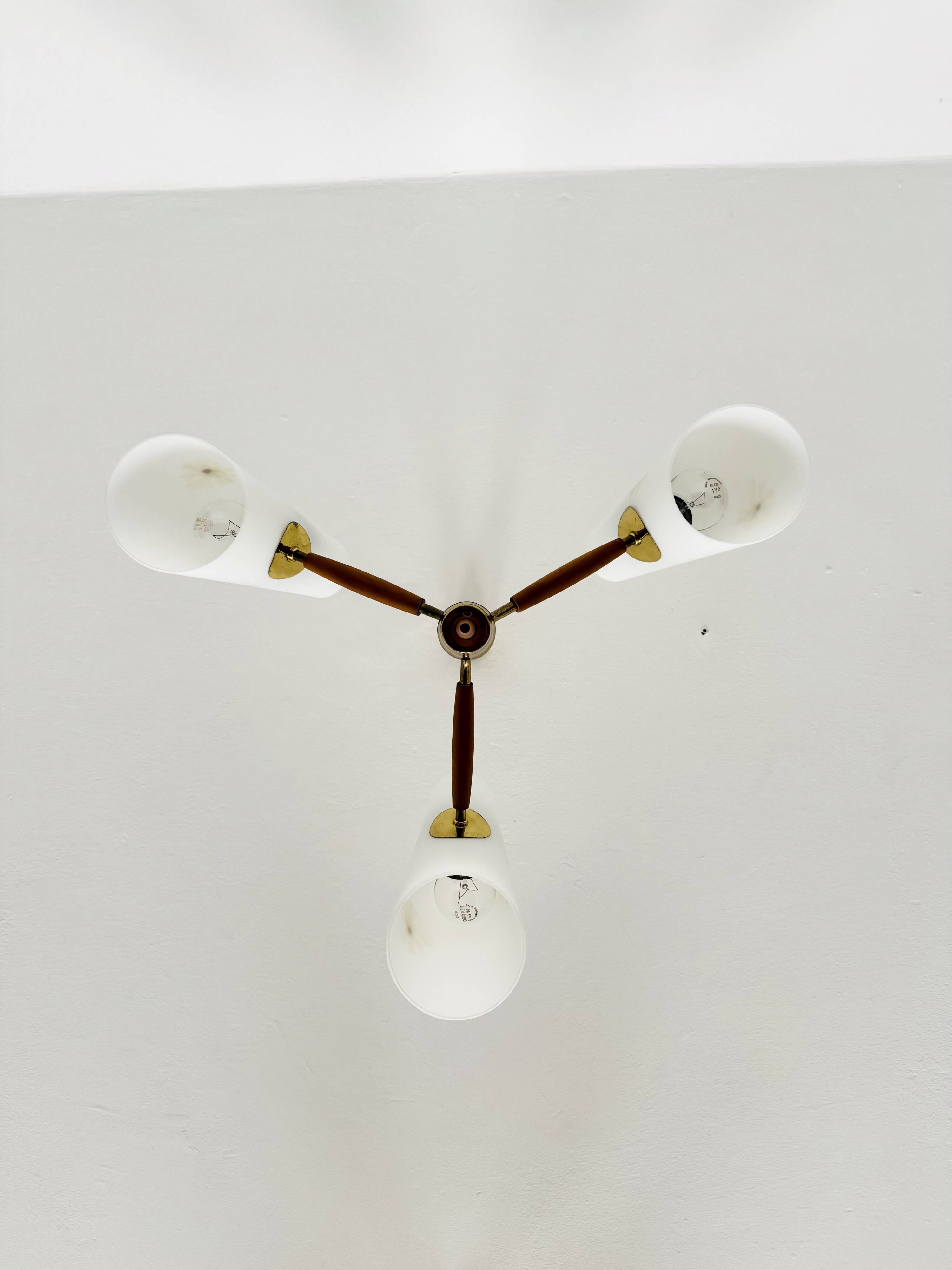 Brass Chandelier by Rupert Nikoll