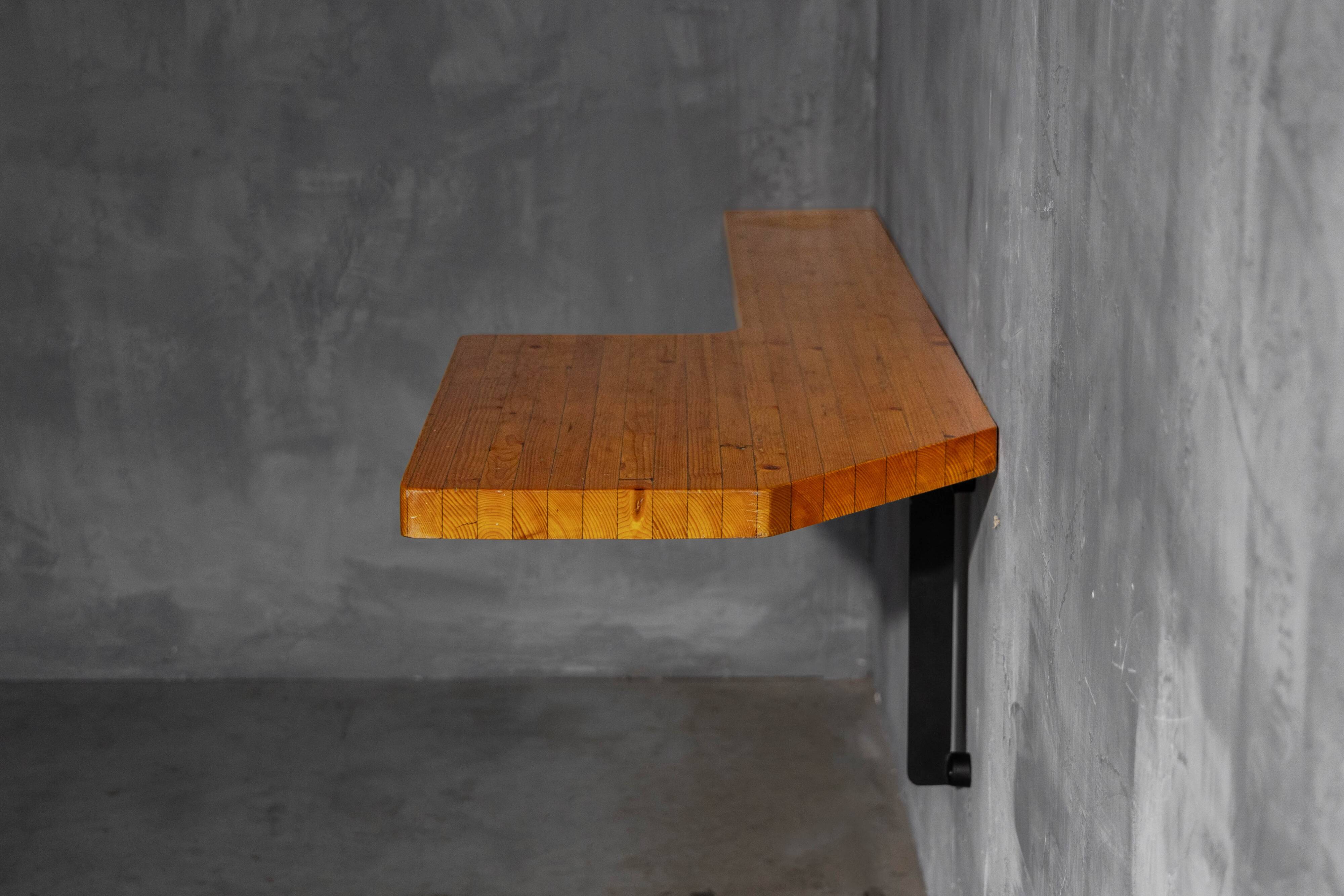 Wall-mounted console table by Charlotte Perriand, France, 1950s