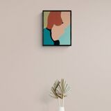 Weighed Down - Modern Abstract Art Canvas, Acrylic, 24 x 30cm, unique piece