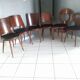 Lot 6 chairs Bistro Baumann mismatched Dove, Mondor