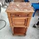 Beautiful antique nightstand in walnut with a marble top from the late 19th century.