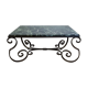 Wrought iron and marble coffee table