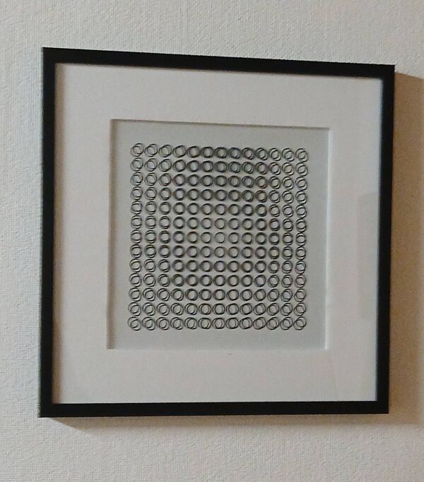 Tableau vintage Art Optique d'après Victor Vasarely