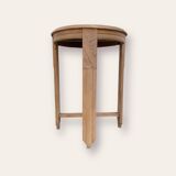 Art Deco pedestal table in solid oak, circa 1940