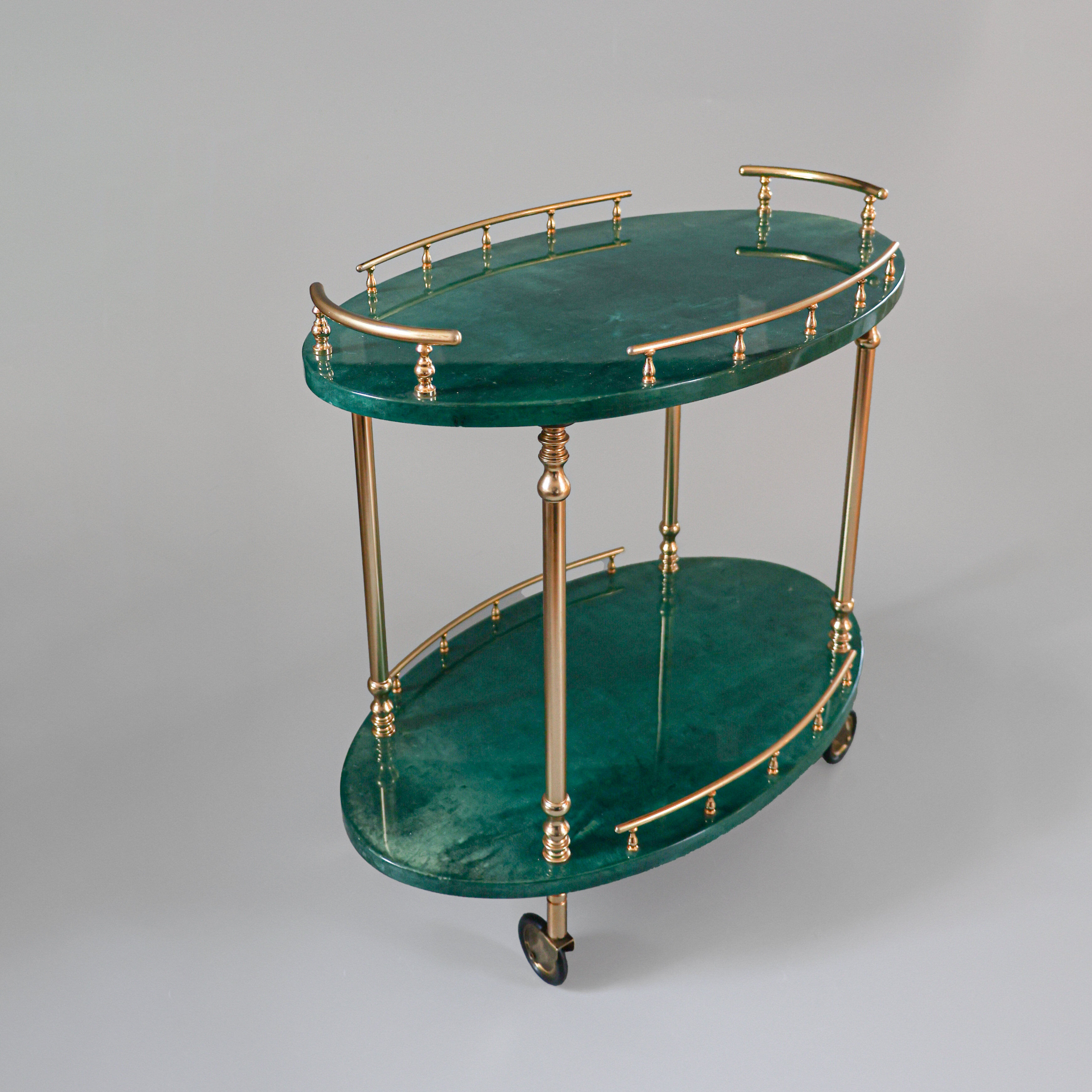 Bar cart by Aldo Tura, Italy, 1970s.