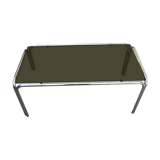 Vintage rectangular coffee table 1970 round tube