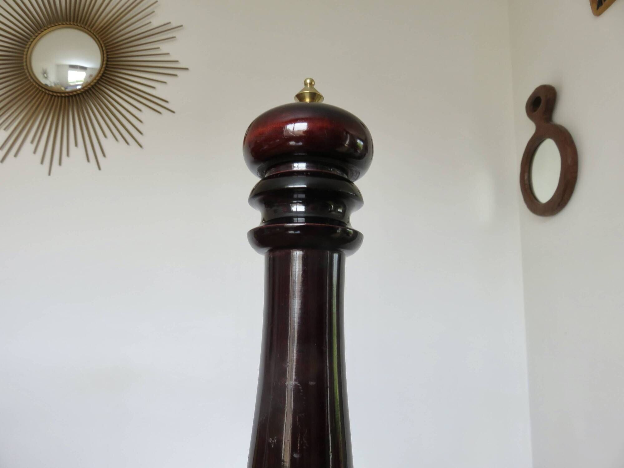 Xxl pepper mill by "chiaruzi" "cc" florence, italy, lacquered wood, 1970