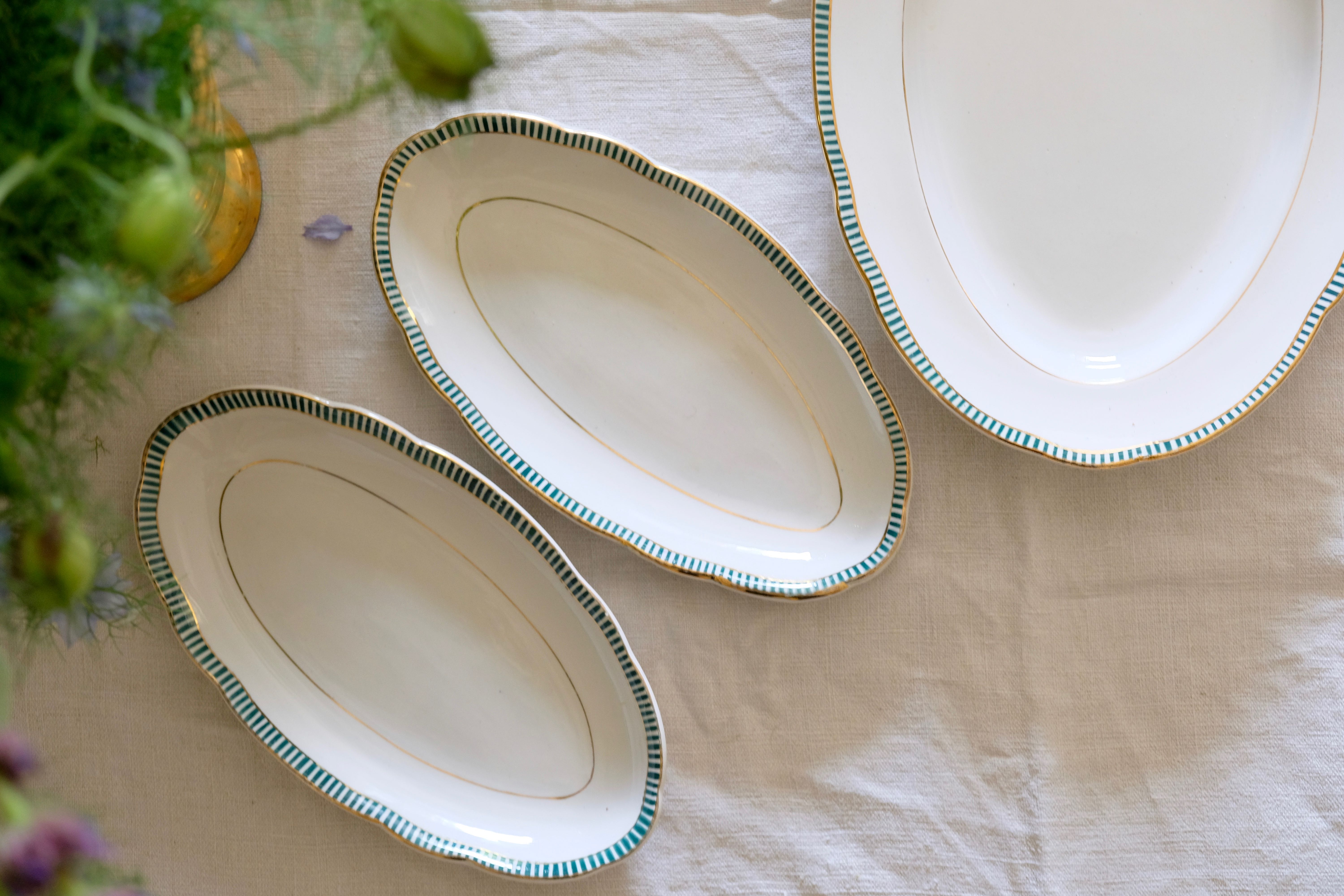 Porcelain ravier collection ''Juan'' Sarreguemine Digoin 1950