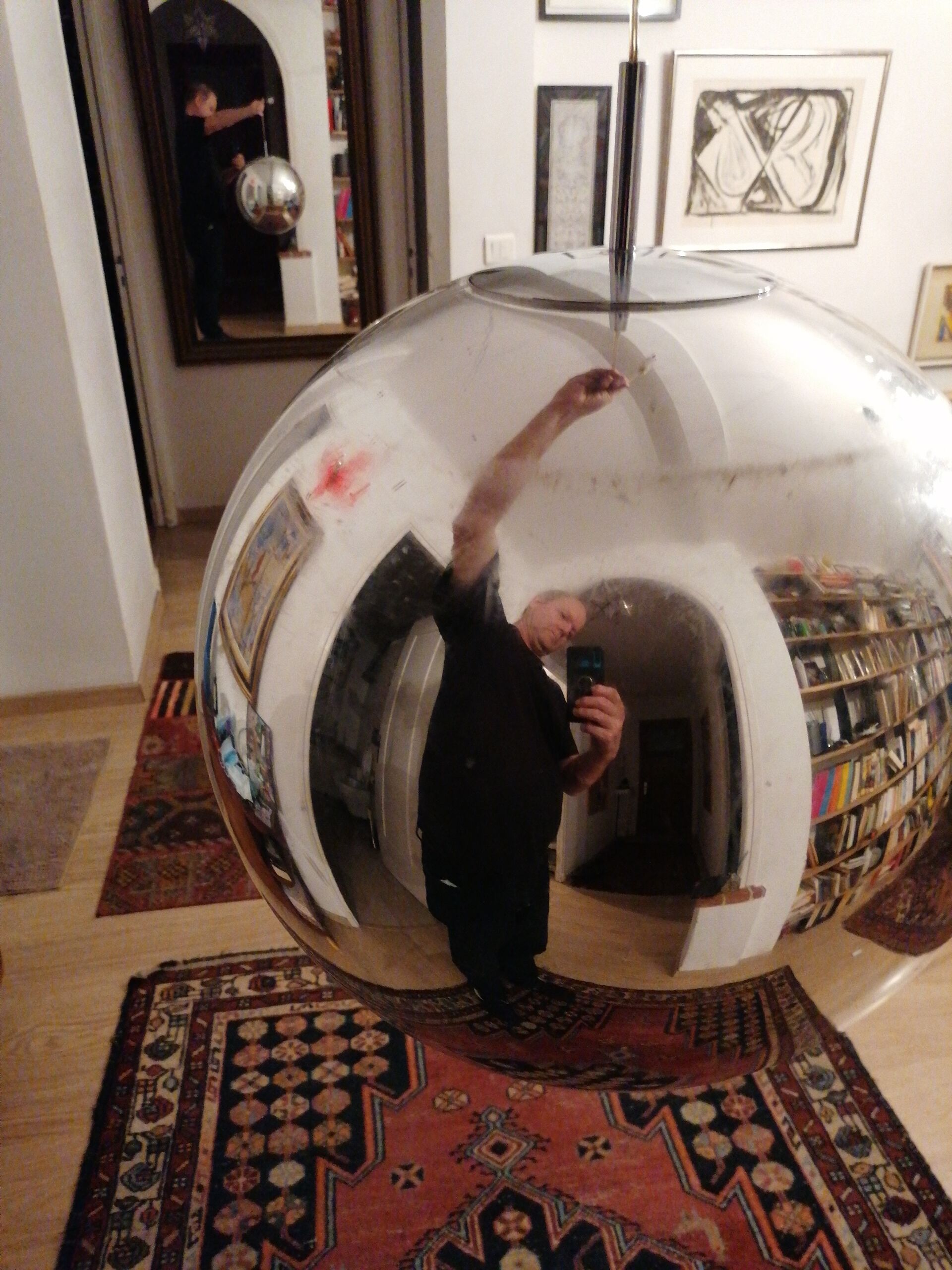 Tom Dixon Grand Model Mirror Ball hanging Lamp