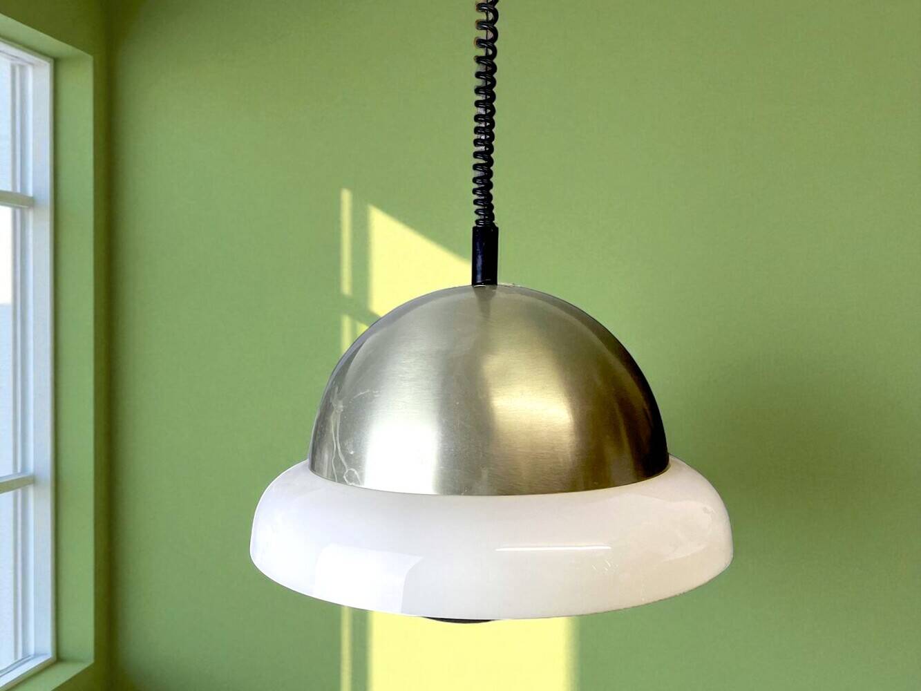 Space Age retractable kitchen pendant light