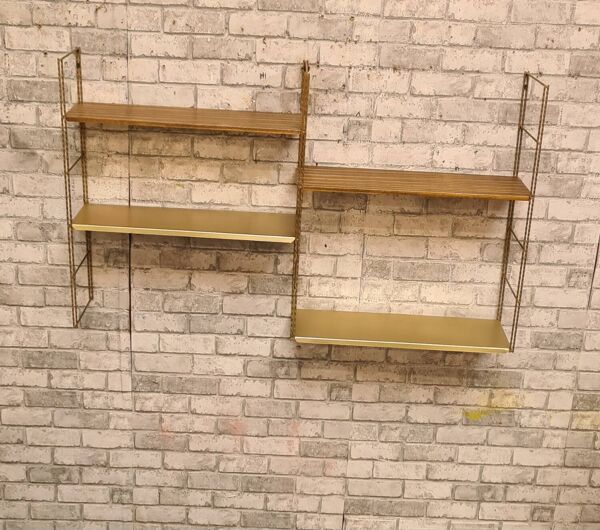 String  etagere  métal  1960  faux bois
