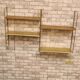 String metal shelf 1960 faux wood