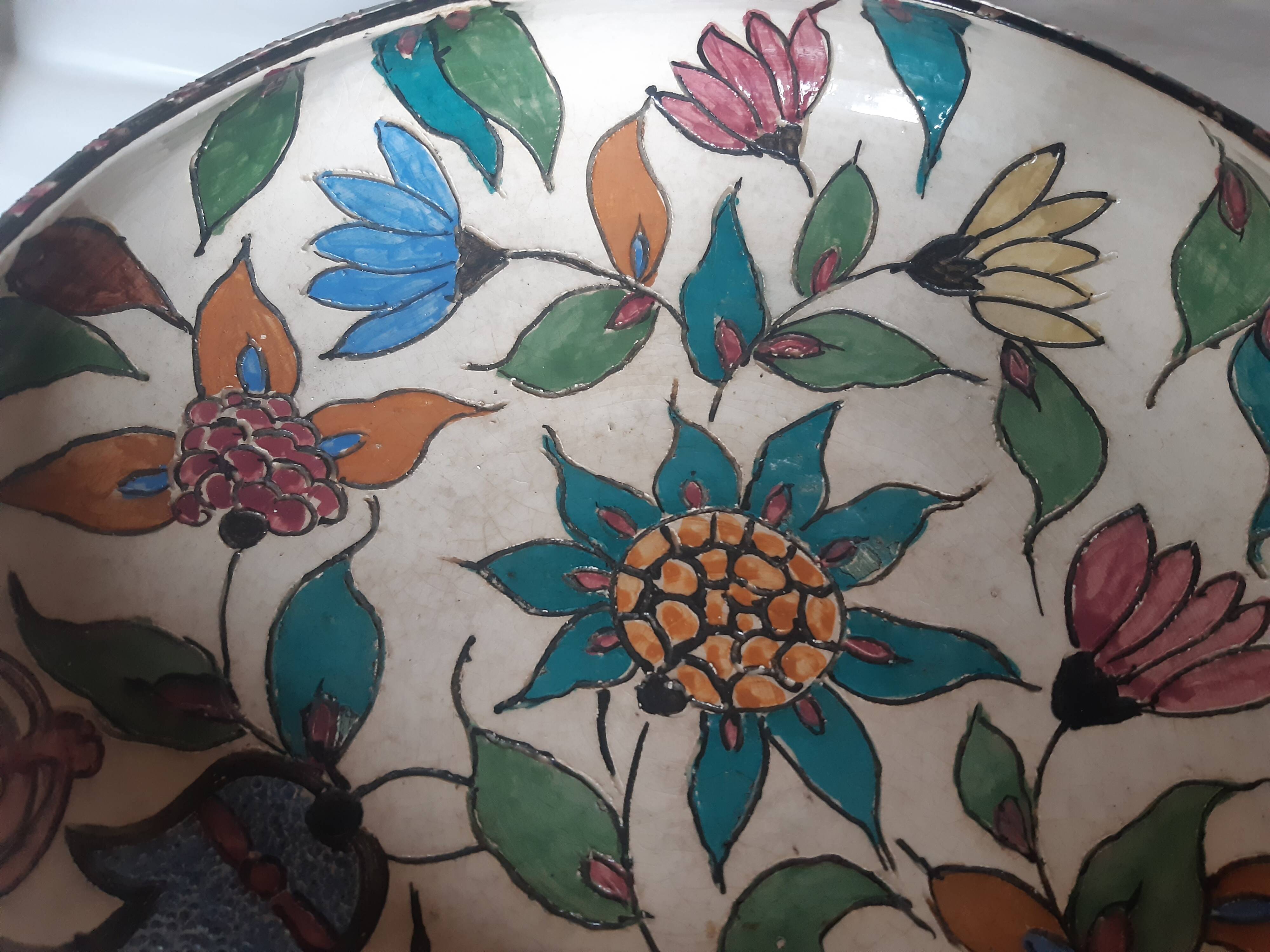 Large ceramic dish from Vallauris signed Jérôme Massier