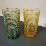 Vintage green anchor hocking soreno iced tea glass